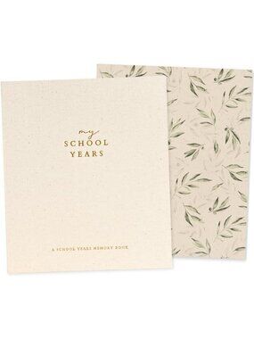 Peach School Years Memory Book & Photo Album Keepsake - Beige, Perfect for Kids